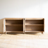 Oak chest of drawers with Dobling rattan.