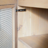 Oak chest of drawers with Dobling rattan.