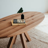 Ritter oval oak dining table.