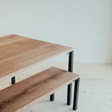 Zeit oak dining table.