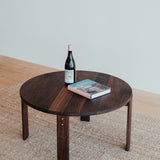 Round walnut coffee table Ritual. 
