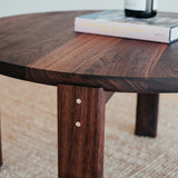 Round walnut coffee table Ritual. 